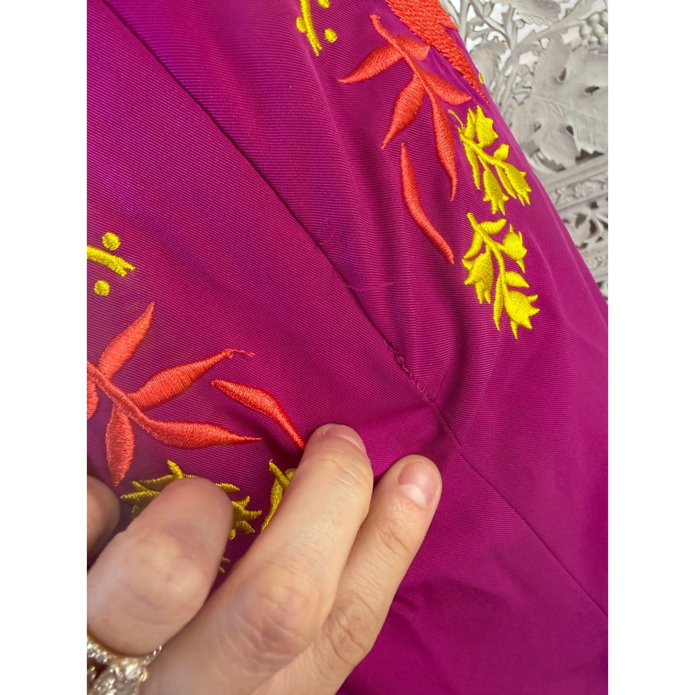 Rhythm Pink Floral Embroidered Maxi Skirt Womens XS Coquette Festival Twee - Picture 5 of 8